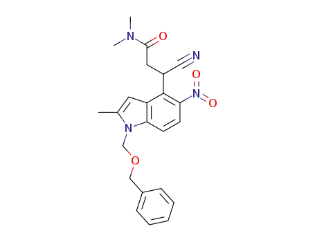 3-(1-benzyloxymethyl-2-methyl-5-nitro-1H-indol-4-yl)-3-cyano-N,N-dimethylpropionamide