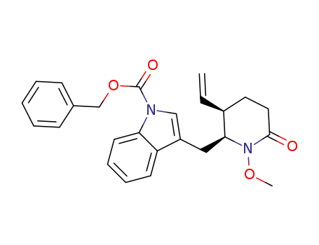 benzyl 3-(((2S,3R)-1-methoxy-6-oxo-3-vinylpiperidin-2-yl)methyl)-1H-indole-1-carboxylate
