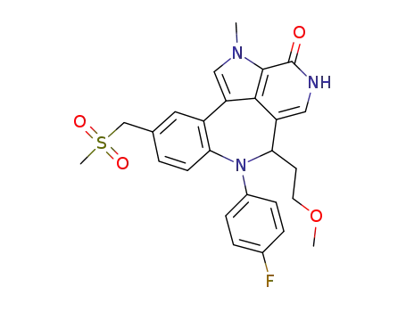 5-(4-fluorophenyl)-4-(2-methoxyethyl)-11-methyl-8-((methylsulfonyl)methyl)-2,4,5,11-tetrahydro-1H-2,5,11-triazadibenzo[cd,h]azulen-1-one