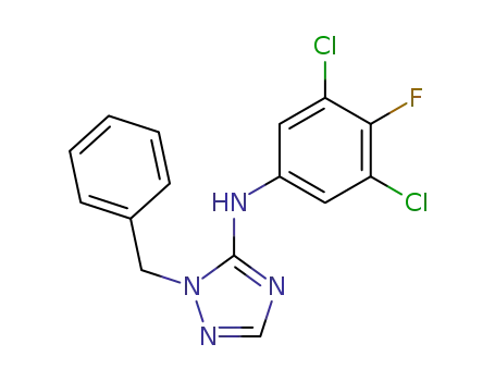 (2-benzyl-2H-[1,2,4]triazol-3-yl)(3,5-dichloro-4-fluorophenyl)amine
