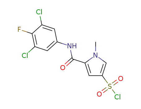 5-[(3,5-dichloro-4-fluorophenyl)carbamoyl]-1-methyl-pyrrole-3-sulfonyl chloride