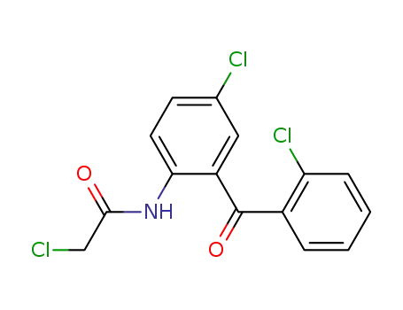Molecular Structure of 14405-03-9 (2-Chloro-N-[4-chloro-2-(2-chlorobenzoyl)phenyl]acetamide)
