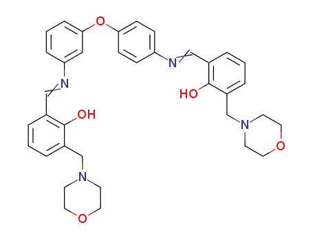 2-((3-(4-(2-hydroxy-3-(morpholinomethyl)benzylideneamino)phenoxy)phenylimino)methyl)-6-(morpholinomethyl)phenol