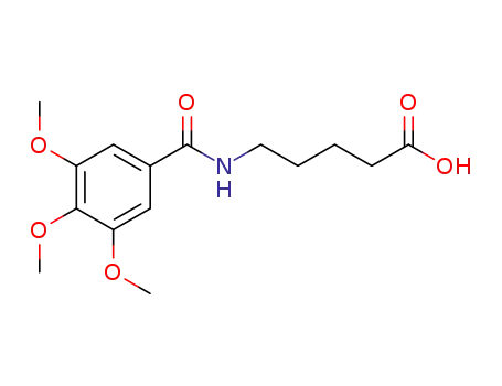 Molecular Structure of 32407-06-0 (Pentanoic acid, 5-[(3,4,5-trimethoxybenzoyl)amino]-)