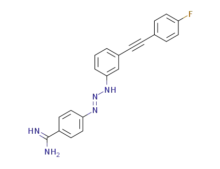 (E)-4-(3-(3-((4-fluorophenyl)ethynyl)phenyl)triaz-1-enyl)benzimidamide