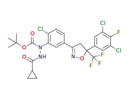 tert-butyl N'-cyclopropylcarbonyl-N-{2-chloro-5-[5-(3,5-dichloro-4-fluorophenyl)-5-trifluoromethyl-4,5-dihydroisoxazol-3-yl]phenyl}carbazate