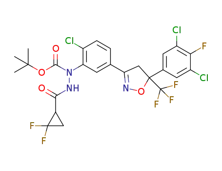tert-butyl 2,2-difluorocyclopropanecarbonyl-N-{2-chloro-5-[5-(3,5-dichloro-4-fluorophenyl)-5-trifluoromethyl-4,5-dihydroisoxazol-3-yl]phenyl}carbazate
