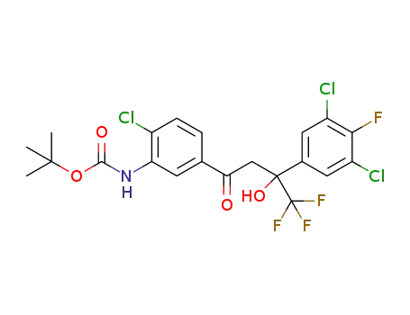 tert-butyl N-{2-chloro-5-[3-(3,5-dichloro-4-fluorophenyl)-4,4,4-trifluoro-3-hydroxy-butanoyl]phenyl}carbamate