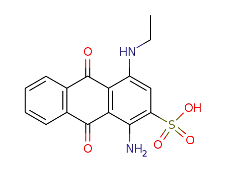 Molecular Structure of 52373-92-9 (1-Amino-4-(ethylamino)-9,10-dihydro-9,10-dioxo-2-anthracenesulfonic acid)