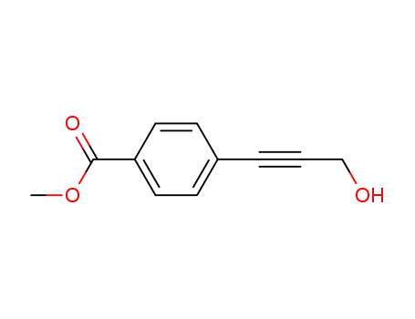 Molecular Structure of 61266-36-2 (4-(3-HYDROXY-PROP-1-YNYL)-BENZOIC ACID METHYL ESTER)