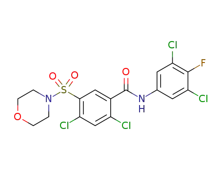 2,4-dichloro-N-(3,5-dichloro-4-fluorophenyl)-5-(morpholinosulfonyl)benzamide