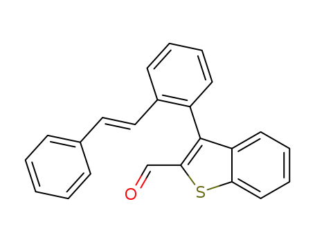 (E)-3-(2-styrylphenyl)benzo[b]thiophene-2-carbaldehyde