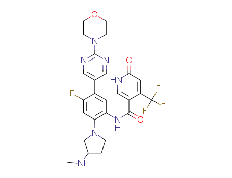 N-[4-fluoro-2-[3-(methylamino)pyrrolidin1-yl]-5-(2-morpholin-4-ylpyrimidin-5-yl)phenyl]-6-oxo-4-(trifluoromethyl)-1H-pyridine-3-carboxamide