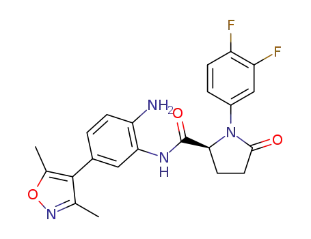 (S)-N-(2-amino-5-(3,5-dimethylisoxazol-4-yl)phenyl)-1-(3,4-difluorophenyl)-5-oxopyrrolidine-2-carboxamide