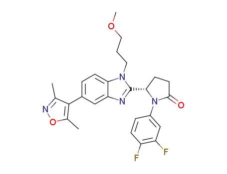 (S)-1-(3,4-difluorophenyl)-5-(5-(3,5-dimethylisoxazol-4-yl)-1-(3-methoxypropyl)-1H-benzo[d]imidazol-2-yl)pyrrolidin-2-one