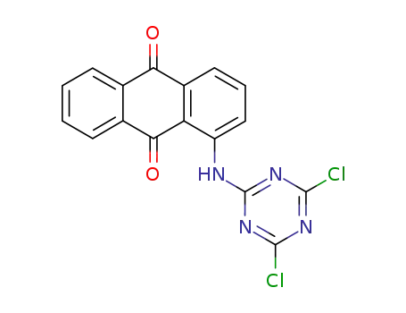 Molecular Structure of 6522-75-4 (1-[(4,6-Dichloro-1,3,5-triazin-2-yl)amino]-9,10-anthracenedione)