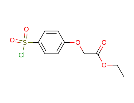 Molecular Structure of 36685-84-4 (Acetic acid, [4-(chlorosulfonyl)phenoxy]-, ethyl ester)