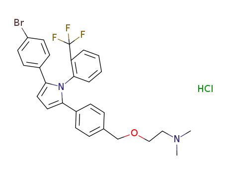 2-[[4-[5-(4-bromophenyl)-1-[2-(trifluoromethyl)phenyl]pyrrol-2-yl]phenyl]methoxy]-N,N-dimethylethanamine hydrochloride