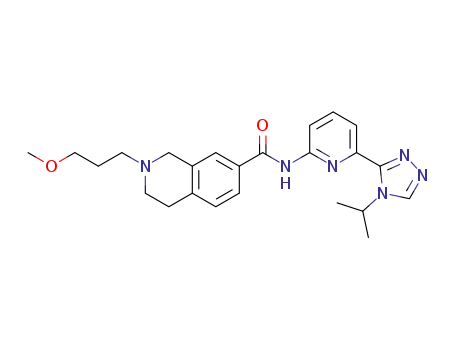 N-(6-(4-isopropyl-4H-1,2,4-triazol-3-yl)pyridin-2-yl)-2-(3-methoxypropyl)-1,2,3,4-tetrahydroisoquinoline-7-carboxamide