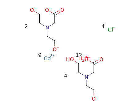 [CoII9(N,N-bis(2-hydroxyethyl)glycinato)4(N,N-bis(2-hydroxyethyl)glycinato)2Cl4]*12H2O