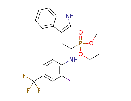 diethyl (2-(1H-indol-3-yl)-1-((2-iodo-4-(trifluoromethyl)phenyl)amino)ethyl)phosphonate