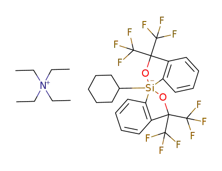 tetraethylammonium bis<α,α-bis(trifluoromethyl)benzenemethanolato(2-)-C2,O>cyclohexylsilicate