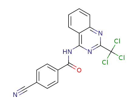 4-cyano-N-(2-trichloromethylquinazolin-4-yl)benzamide
