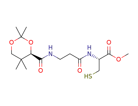 methyl (2R)-3-sulfanyl-2-(3-[[(4R)-2,2,5,5-tetramethyl-1,3-dioxan-4-yl]formamido]propanamido)propanoate