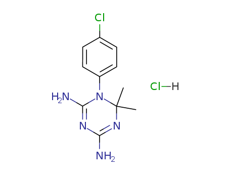 1,3,5-Triazine-2,4-diamine,1-(4-chlorophenyl)-1,6-dihydro-6,6-dimethyl-, hydrochloride (1:1)(152-53-4)