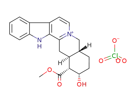17α-hydroxy-16α-methoxycarbonyl-yohimba-3,5-dienium; perchlorate