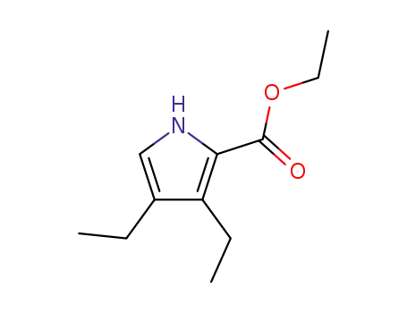 Molecular Structure of 97336-41-9 (3,4-DIETHYL-1H-PYRROLE-2-CARBOXYLIC ACID ETHYL ESTER)