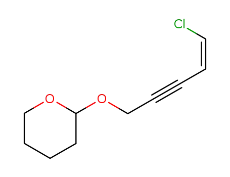 Molecular Structure of 77973-34-3 (2H-Pyran, 2-[(5-chloro-4-penten-2-ynyl)oxy]tetrahydro-, (Z)-)