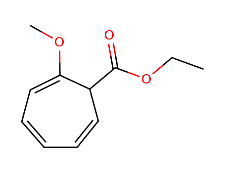 Molecular Structure of 80865-81-2 (2,4,6-Cycloheptatriene-1-carboxylic acid, 2-methoxy-, ethyl ester)