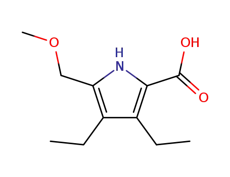 Molecular Structure of 94827-39-1 (1H-Pyrrole-2-carboxylic acid, 3,4-diethyl-5-(methoxymethyl)-)