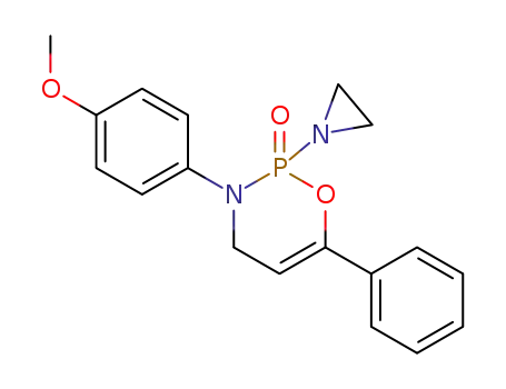 Molecular Structure of 95886-03-6 (2H-1,3,2-Oxazaphosphorine,
2-(1-aziridinyl)-3,4-dihydro-3-(4-methoxyphenyl)-6-phenyl-, 2-oxide)