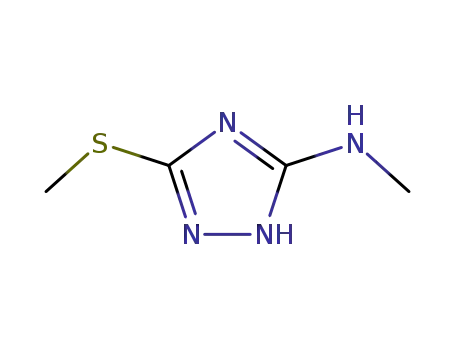 Molecular Structure of 99492-88-3 (1H-1,2,4-Triazol-3-amine, N-methyl-5-(methylthio)-)