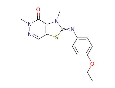 2-[(E)-4-Ethoxy-phenylimino]-3,5-dimethyl-3,5-dihydro-2H-thiazolo[4,5-d]pyridazin-4-one