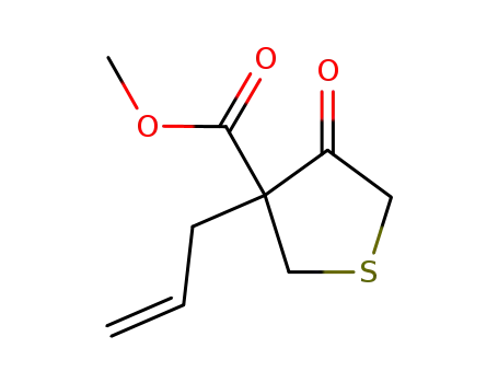 Molecular Structure of 84782-86-5 (3-Thiophenecarboxylic acid, tetrahydro-4-oxo-3-(2-propenyl)-, methyl
ester)