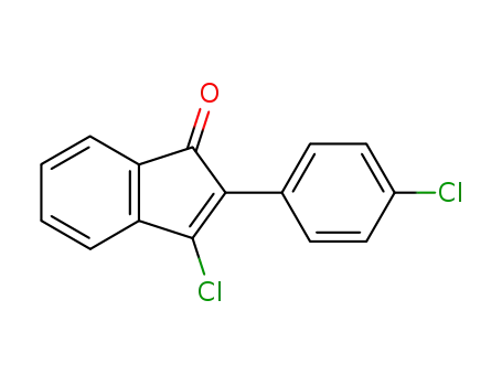 Molecular Structure of 94796-76-6 (1H-Inden-1-one, 3-chloro-2-(4-chlorophenyl)-)