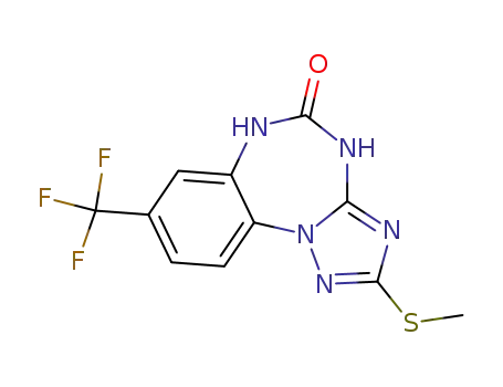 4,5-dihydro-2-methylthio-8-trifluoromethyl-1,2,4-triazolo<1,5-a>-1,3,5-benzotriazepin-5(6H)-one