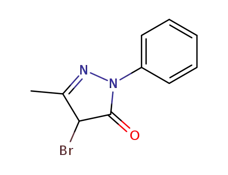 Molecular Structure of 41927-23-5 (3H-Pyrazol-3-one, 4-bromo-2,4-dihydro-5-methyl-2-phenyl-)