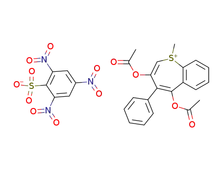 3,5-Diacetoxy-1-methyl-4-phenyl-1-benzothiepinium-trinitrobenzolsulfonat