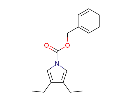 Molecular Structure of 82471-59-8 (1H-Pyrrole-1-carboxylic acid, 3,4-diethyl-, phenylmethyl ester)