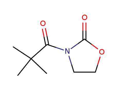 Molecular Structure of 141923-62-8 (2-Oxazolidinone, 3-(2,2-dimethyl-1-oxopropyl)-)
