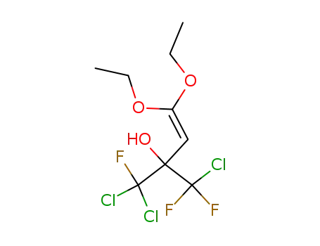 Molecular Structure of 138351-94-7 (3-Buten-2-ol,
1,1-dichloro-2-(chlorodifluoromethyl)-4,4-diethoxy-1-fluoro-)