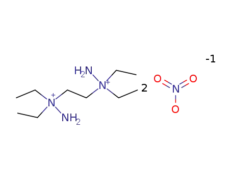 Molecular Structure of 138385-72-5 (Hydrazinium, 1,1'-(1,2-ethanediyl)bis[1,1-diethyl-, dinitrate)