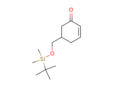 Molecular Structure of 84011-69-8 (2-Cyclohexen-1-one, 5-[[[(1,1-dimethylethyl)dimethylsilyl]oxy]methyl]-)