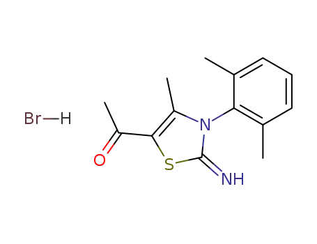 3-(2,6-Dimethylphenyl)-4-methyl-5-acetyl-2-imino-thiazolin Hydrobromid