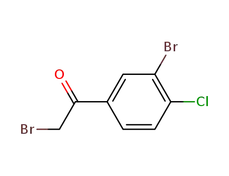 Molecular Structure of 87427-58-5 (2-Bromo-1-(3-bromo-4-chlorophenyl)ethanone)