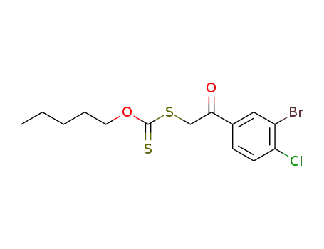 Dithiocarbonic acid S-[2-(3-bromo-4-chloro-phenyl)-2-oxo-ethyl] ester O-pentyl ester